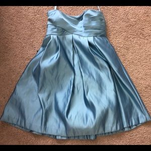 Metallic blue short dress